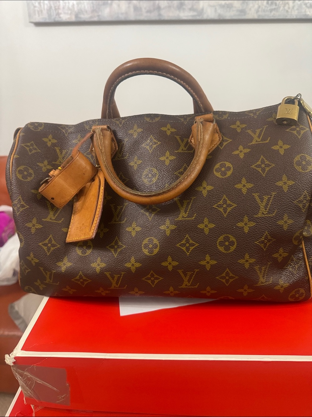 Louis Vuitton Brown Monogram Canvas Top-Handle Satchel